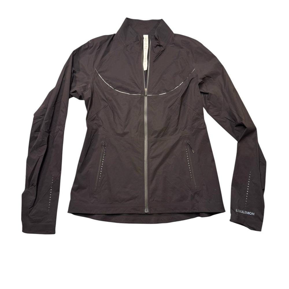 Lululemon Fast Free Windbreaker Size 10 Black Reflective